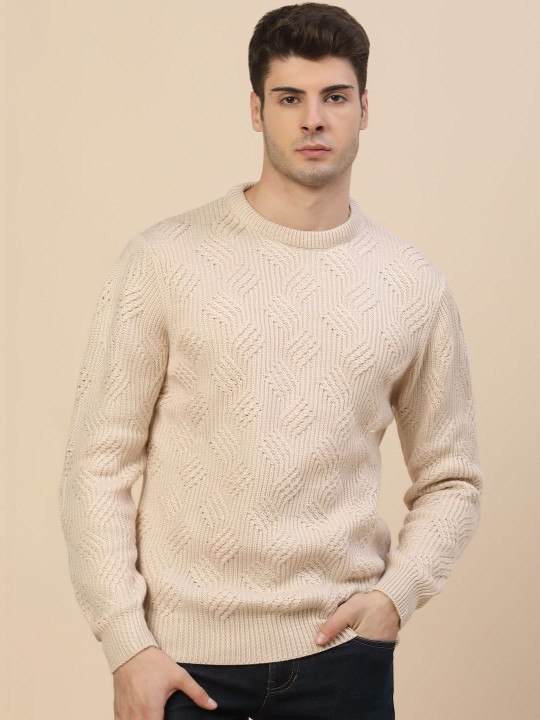 Cantabil Men Cable Knit Pullover