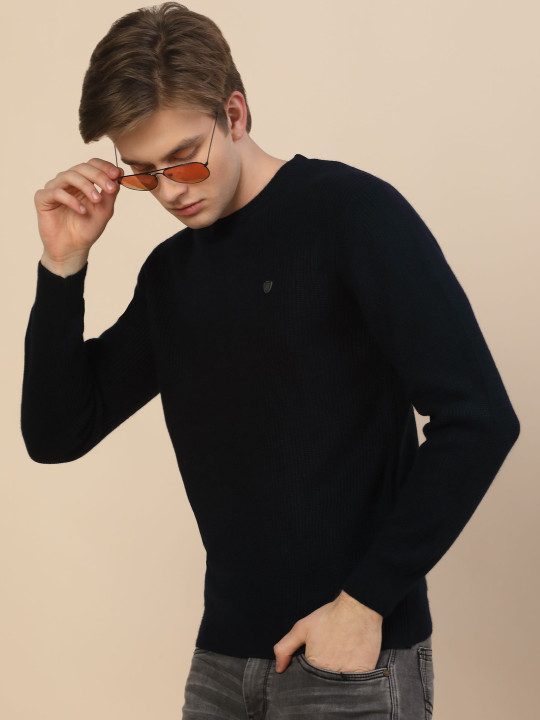 Cantabil Men Ribbed Pullover