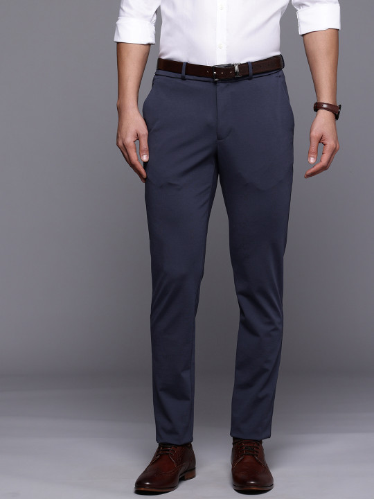 Louis Philippe Men Slim Tapered Fit Formal Trousers