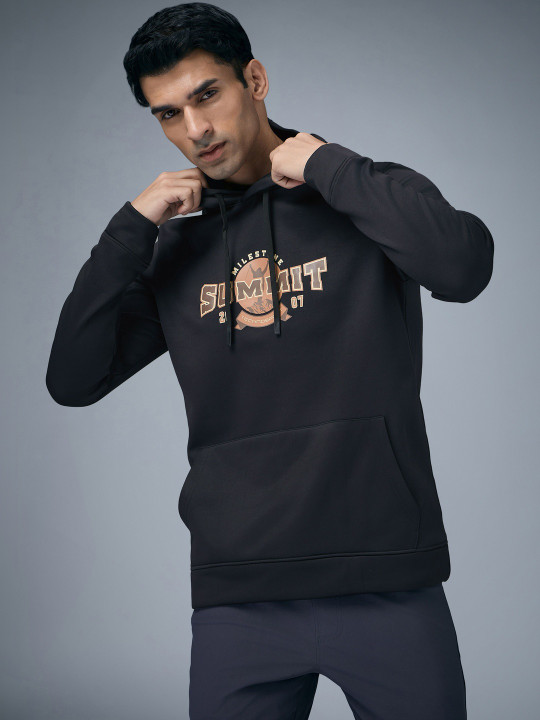 Technosport Men Printed Hooded Sweatshirt
