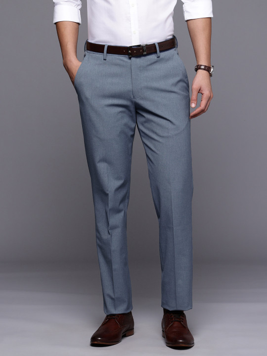 Louis Philippe Men Slim Fit Formal Trousers