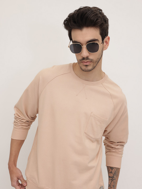 Roadster The Life Co. Pure Cotton Relaxed Fit Sweatshirt