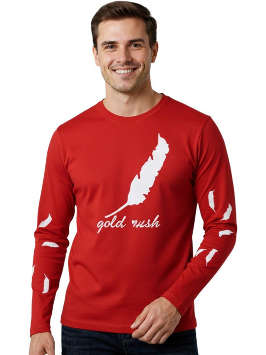 FAOES Men Typography Printed T-shirt