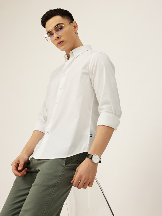 Nautica Nautic Button Down Collar Slim Fit Casual Shirt