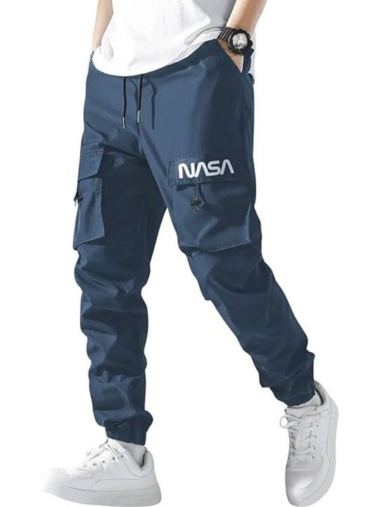 La Pajaro Men Printed Cargos Trousers