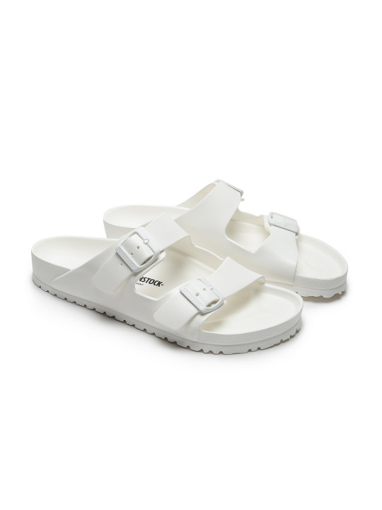 Birkenstock Unisex White Arizona Eva Open Toe Regular Width Flats