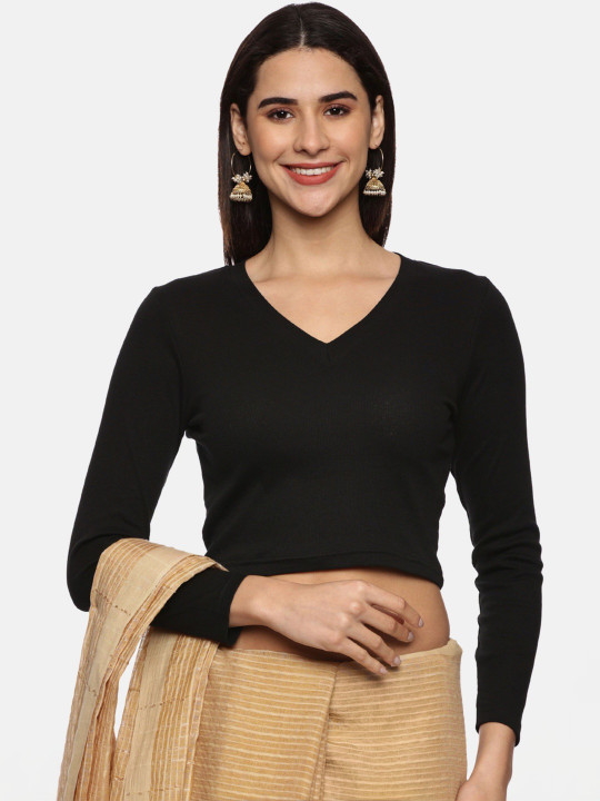 NOT YET by us V-Neck Stretchable Saree Blouse