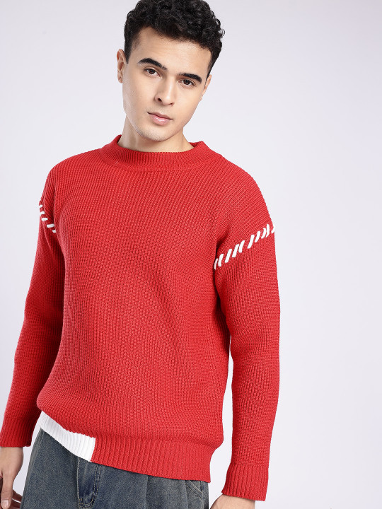 glitchez Colourblocked Knitted Sweater