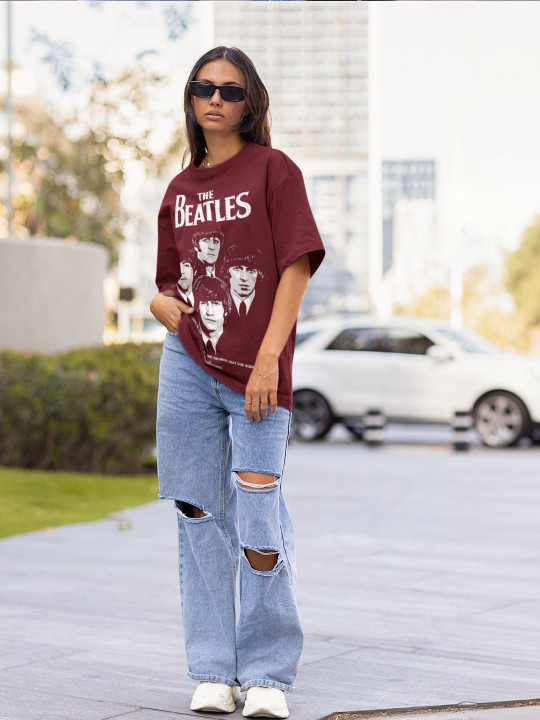 CAPTCHA Women Printed Drop-Shoulder Sleeves T-shirt