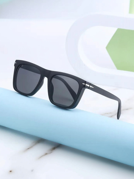 EYMEN I Unisex Yellow Lens & Black Shield Sunglasses with