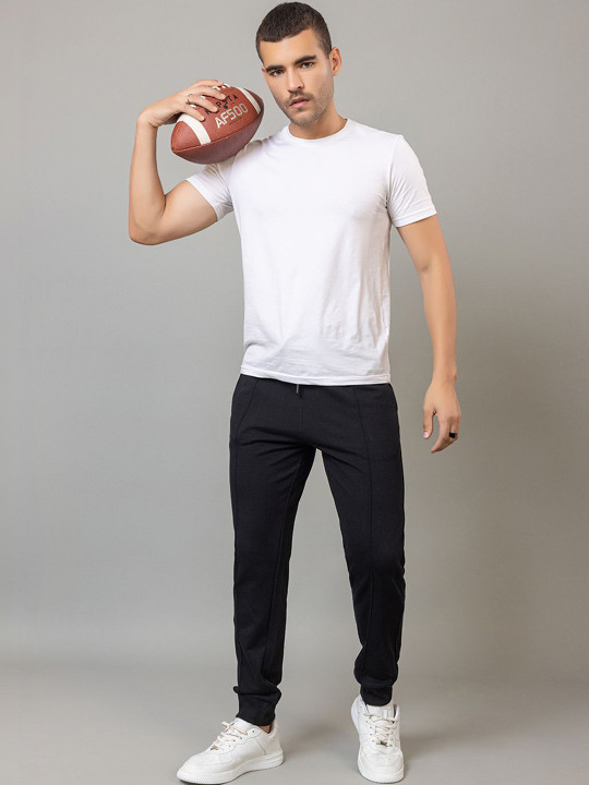 Club York Men Cotton Mid-Rise Joggers
