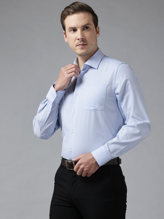 Blackberrys Striped Pure Cotton Formal Shirt