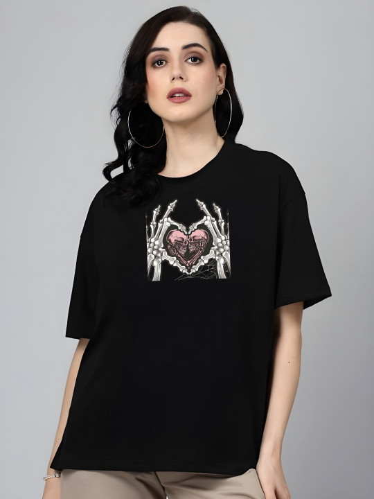 SZN Women Graphic Printed Round Neck T-shirt