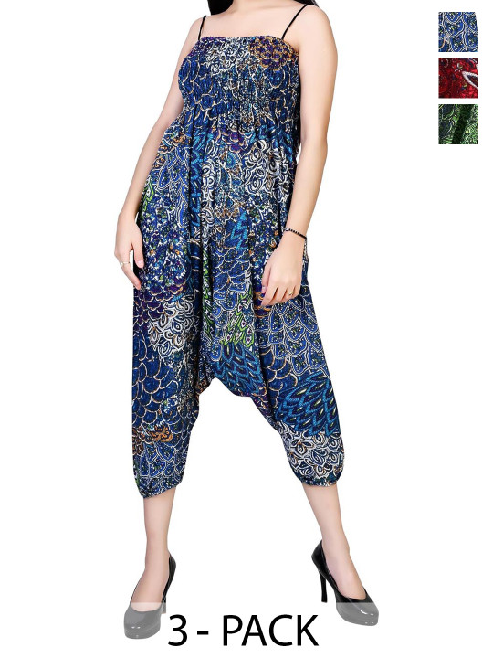 NarNari Pack Of 3 Printed Mid-Rise Harem Pants