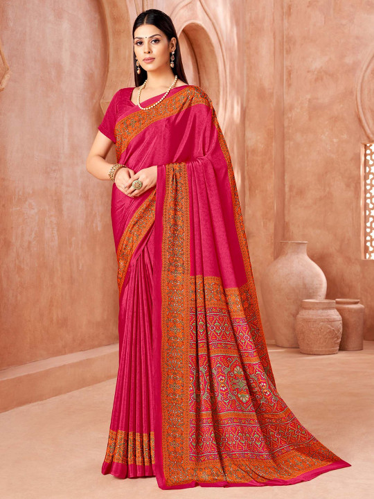 Mitera Ethnic Motifs Printed Sungudi Saree
