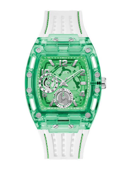 GUESS Rectangle 42mm Green Dial Analog Men Watch - GW0499G10