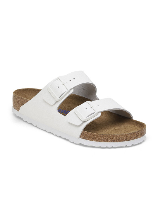 Birkenstock Arizona Soft Footbed Natural Leather Regular Width Two Strap Sandals