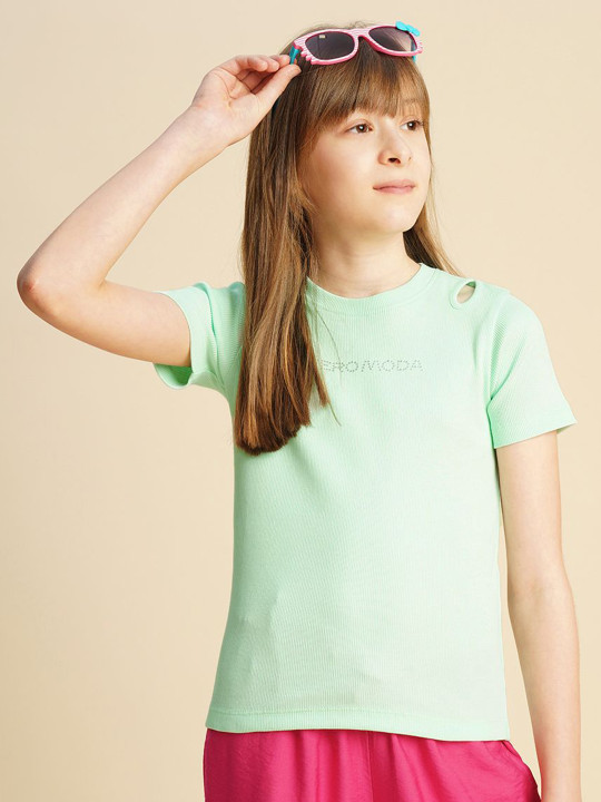 Vero Moda Girls Typography Printed T-shirt