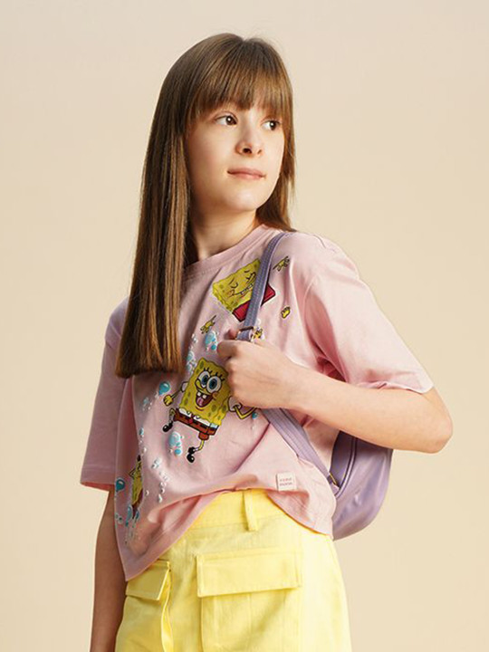 Vero Moda Girls Printed Pockets Boxy T-shirt