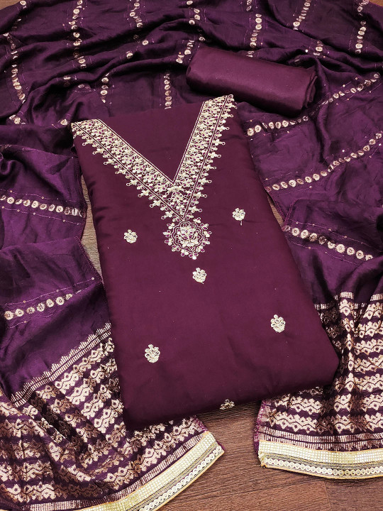 SAINOOR Embroidered Unstitched Dress Material