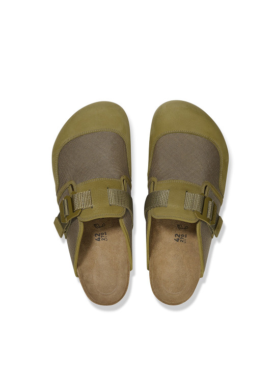 Birkenstock Boston Unisex Regular Width Green Textile & Others Sandal