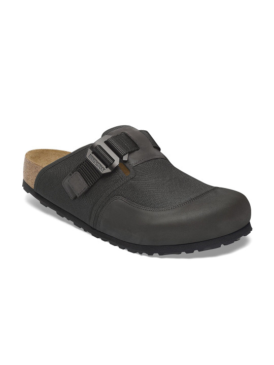 Birkenstock Boston Unisex Regular Width Black Textile & Others Sandal