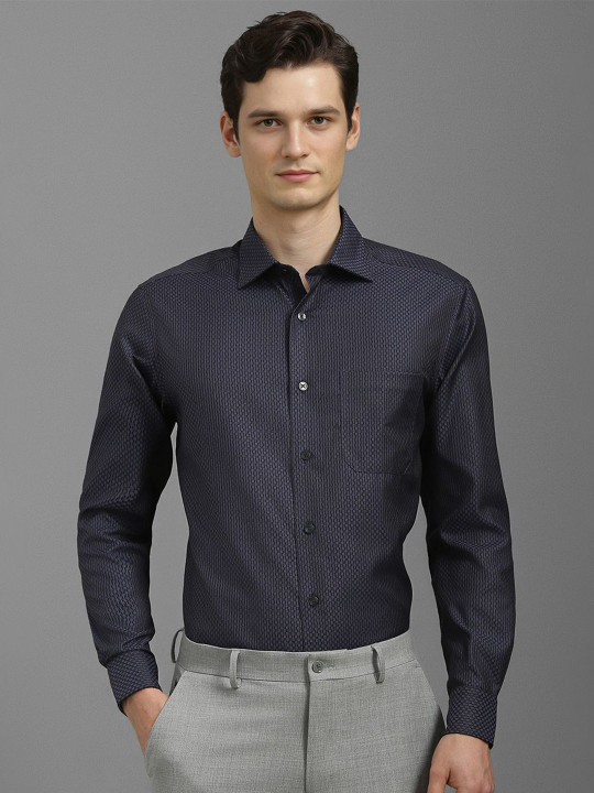 Louis Philippe Men Classic Opaque Printed Formal Shirt