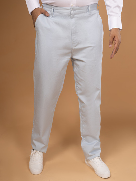 Sizeupp Men Plus Size Regular Fit Solid Chino