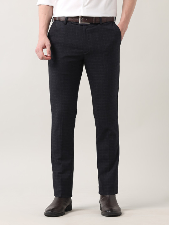 Arrow Men Checked Classic Trousers