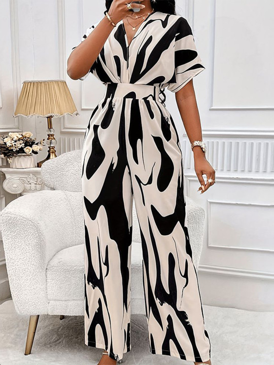 HERE&NOW Printed Basic Jumpsuit