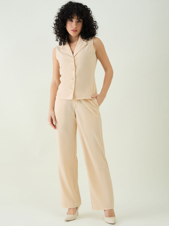 aayu Shirt Collar Waistcoat With Trousers