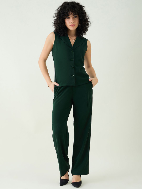 aayu Shirt Collar Waistcoat With Trousers