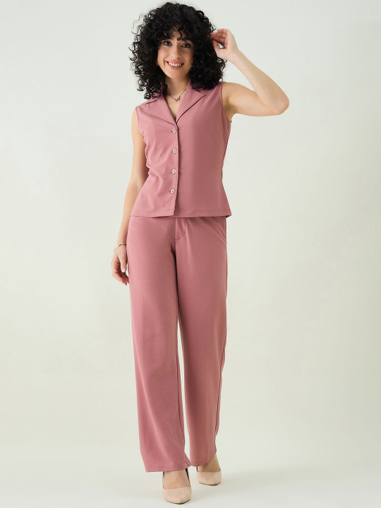 aayu Shirt Collar Waistcoat With Trousers