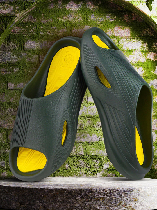 BERSACHE Men Open Toe Flats with Laser Cuts