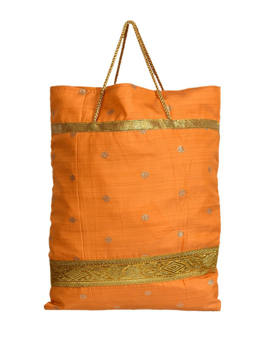Kuber Industries Yellow Polyester Dot Design Foldable Shopping Tote Hand Bag