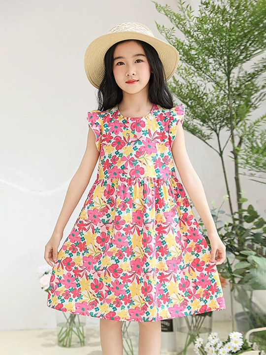 LULU & SKY Floral Print Fit & Flare Dress