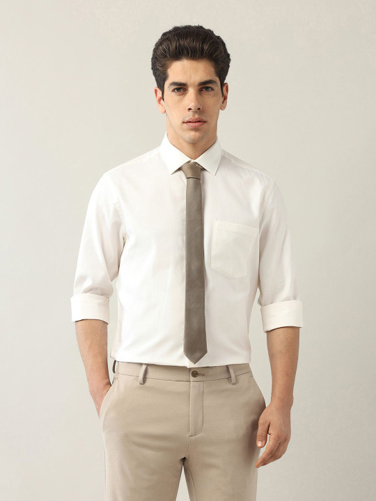 Arrow Men Classic Self Design Opaque Formal Shirt