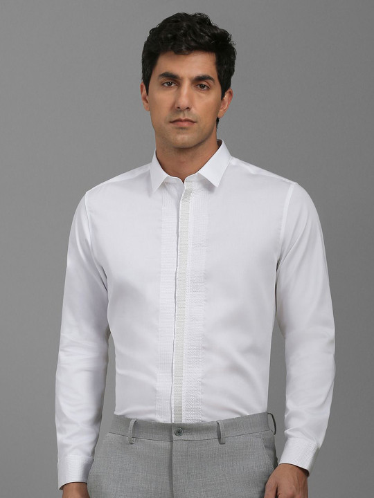 Louis Philippe Men Slim Fit Opaque Printed Formal Shirt