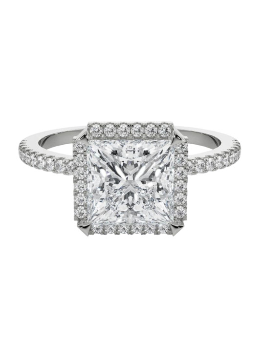 Emori Quadret Halo Lab Diamond Ring in 18KT Gold