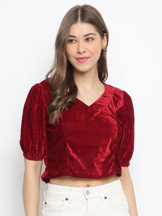 DressBerry Women Solid V-Neck Top