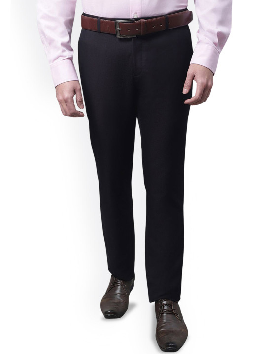 Cantabil Men Slim Fit Mid-Rise Formal Trousers