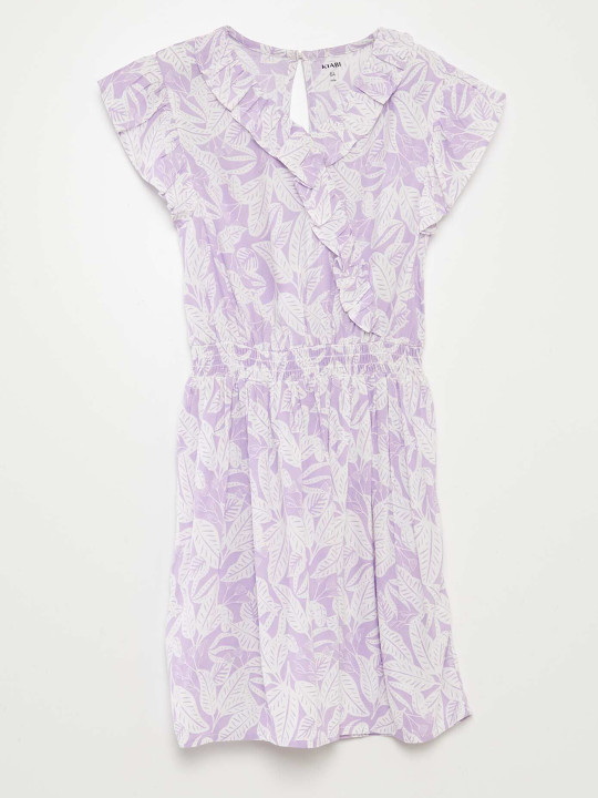 KIABI Girls Floral Print Fit & Flare Maxi Dress