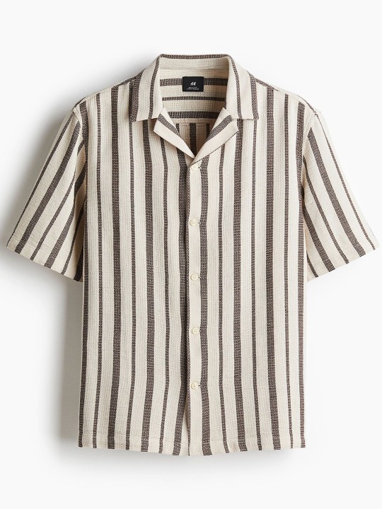 Regular Fit Textured Resort Shirt deal from myntra
