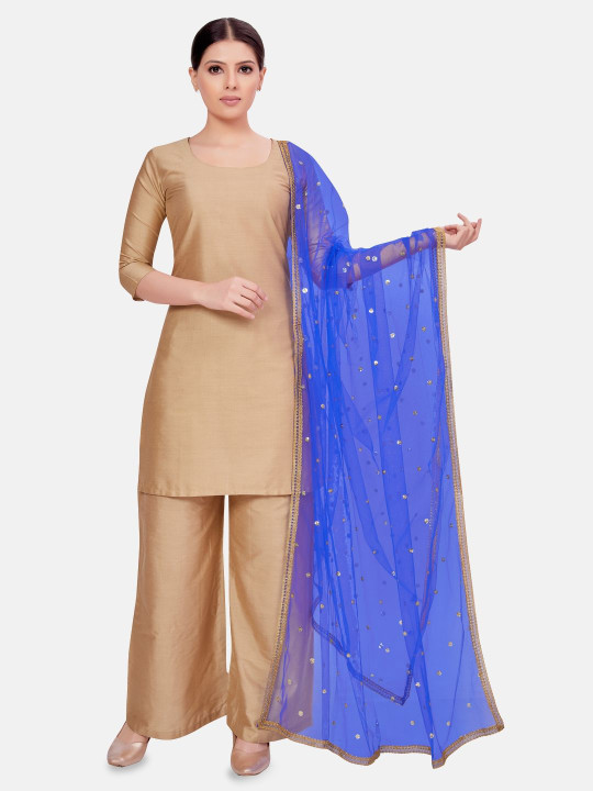 Studio Shringaar Ethnic Motifs Embroidered Dupatta with Sequinned