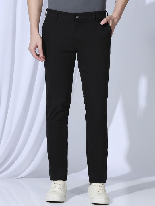 Blackberrys Men Slim Fit Low-Rise Chinos Trousers