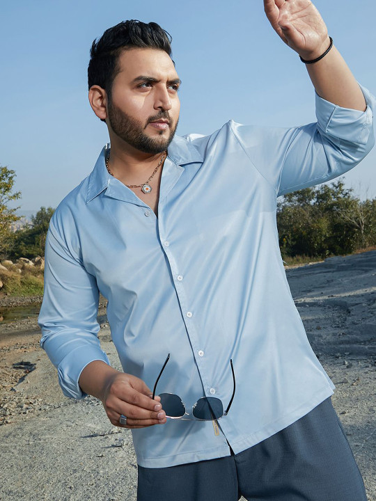 Instafab Plus Men Comfort Opaque Casual Shirt