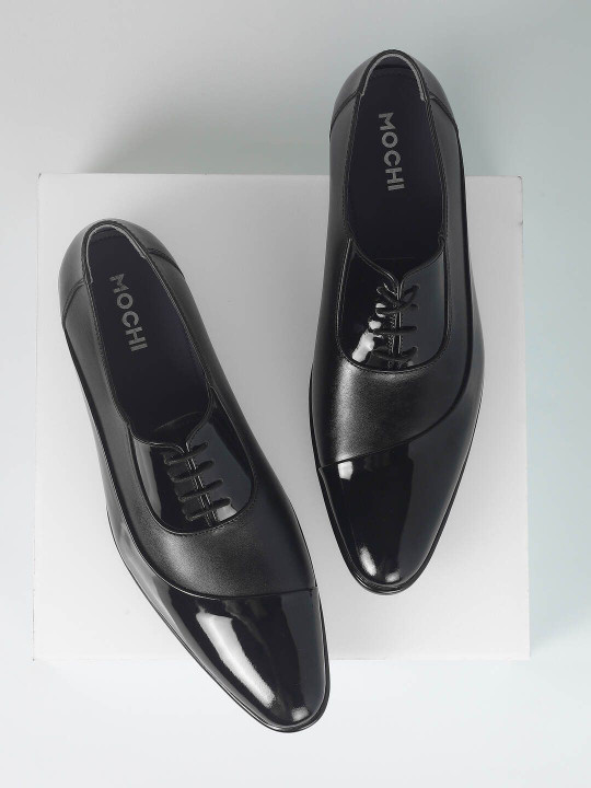 Mochi Men Lace-Ups Leather Formal Oxfords Shoes