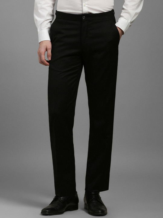 Louis Philippe Men Slim Fit Mid-Rise Formal Trousers