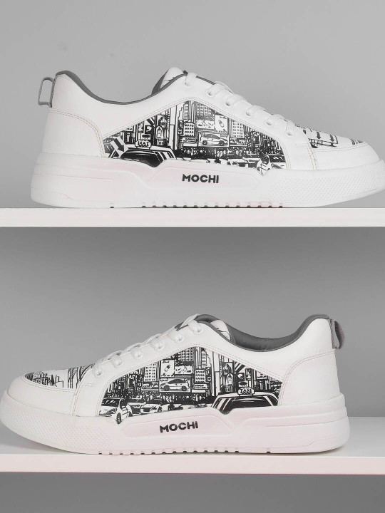 Mochi Men Printed PU Sneakers