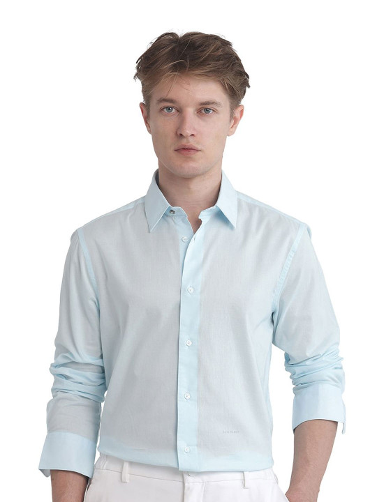 RARE RABBIT Men Comfort Fit Spread Collar Solid Formal Regular Fit Shirt